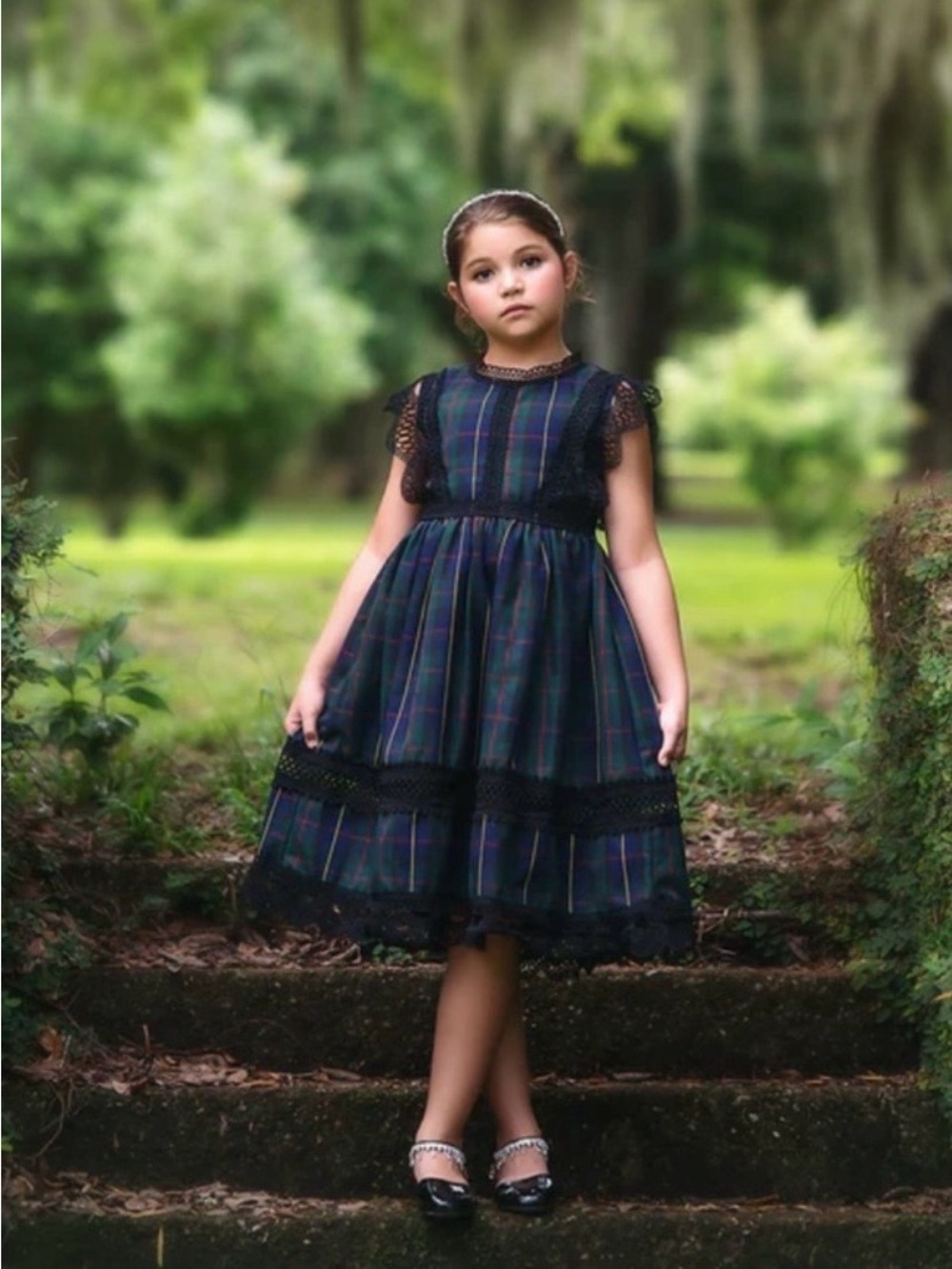 Trish Scully Everly Tartan Christmas Holiday Dress Sz 6